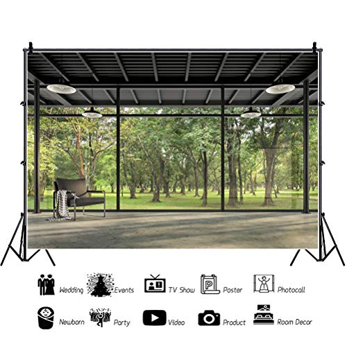 Yeele 10x8ft Business Office Window View Backdrop Modern Living Room Interior Photography Background Work at Home House Online Meeting Video Conferencing Photo Studio Props