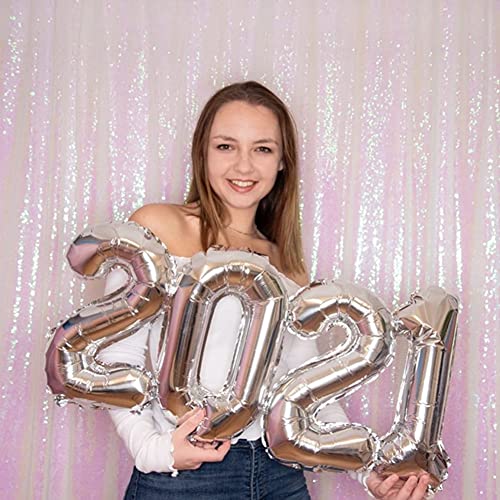 Poise3EHome Iridescent Sequin Backdrop,6FT x 8FT Sequin Photography Backdrop Curtain for Party Decoration, Iridescent - color: Iridescent, size: 6x8 ft