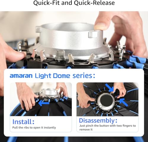 Aputure Light Dome Amaran Softbox 60cm (2ft) Circular Bowens Mount with Honeycomb Grid - size: 60 cm
