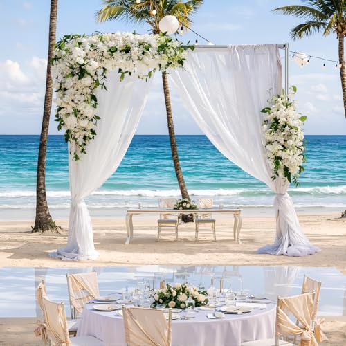Pipe and Drape Backdrop Stand, 10x10ft Heavy Duty Adjustable Backdrop Frame with Metal Base, Background Holder for Parties Photography Wedding Photoshoot Decoration - color: Silver, size: 10x10ft