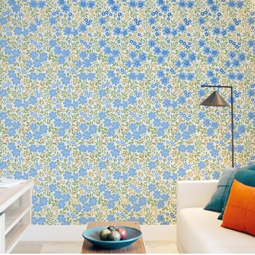 Main Street Peel and Stick Wallpaper Eco-Friendly Sheets 12 Pack, 11 X 16 Inch Friendly Flowers Design, Wall Mural for Home Decor, Removable Wall Decor Wallpaper Peel and Stick for DIY Projects - style: Friendly Flowers Design SCF