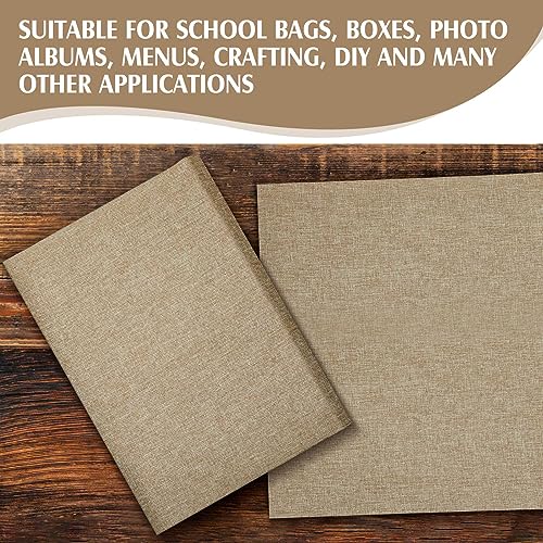 PerKoop Book Cloth for Book Binding 40 x 16 Inch Fabric Surface Paper Backed Bookcover Archival European Durable Strong Bookbinding Supplies Cover Books Album Scrapbooking (Linen Color) - color: Linen Color