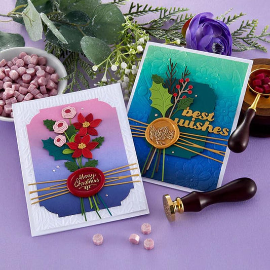 3D Textured Flower Leaves Embossing Folders for Card Making, Embossing Folders 5x7 Template Paper Card Embossing Stencil for DIY Scrapbooking Photo Album Card Paper Craft Decoration - color: 1