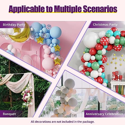 Heavy Duty Wedding Backdrop Stand Kit with Weighted Stainless Bases