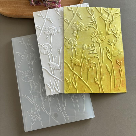2Pcs 3D Textured Leaves Flowers Embossing Folders for Card Making, Branch Embossing Folders for DIY Scrapbooking, Template Paper Card Embossing Stencil for Photo Album Card Paper Craft Decoration - color: 2 Pack Leaves