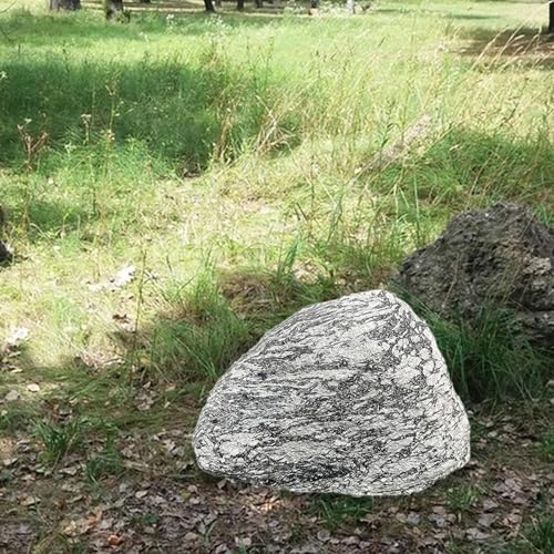 1-Piece Artificial Landscape Rock, Lightweight Foam Fake Rock, Realistic Textured Faux Stone, 28x14x20cm Mottled Grey/Black/, Garden Yard Patio Decor & Outdoor Concealment Prop - color: E 28x14x20cm