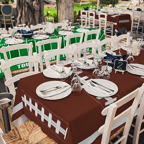 Football Party Decorations Disposable Tablecloth Plastic Touchdown Table Cover for Birthday Football Party Games Decoration 54 X 108Inch,2 Pack - style: FOOTBALL