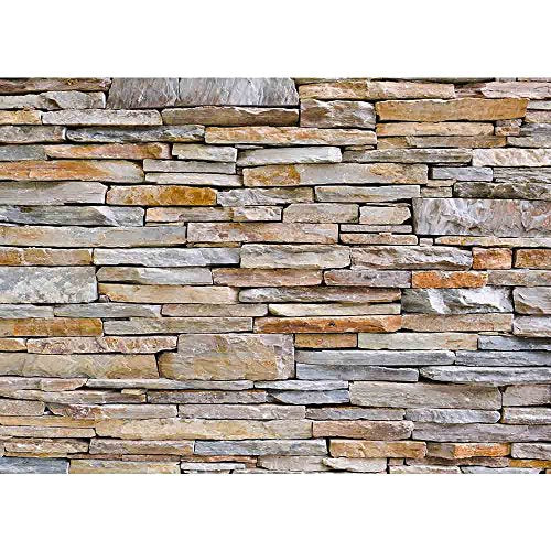 wall26 - Modern Pattern of Stone Wall Decorative Surfaces - Removable Wall Mural | Self-Adhesive Large Wallpaper - 66x96 inches - color: Artwork - 05, size: 66"x96"