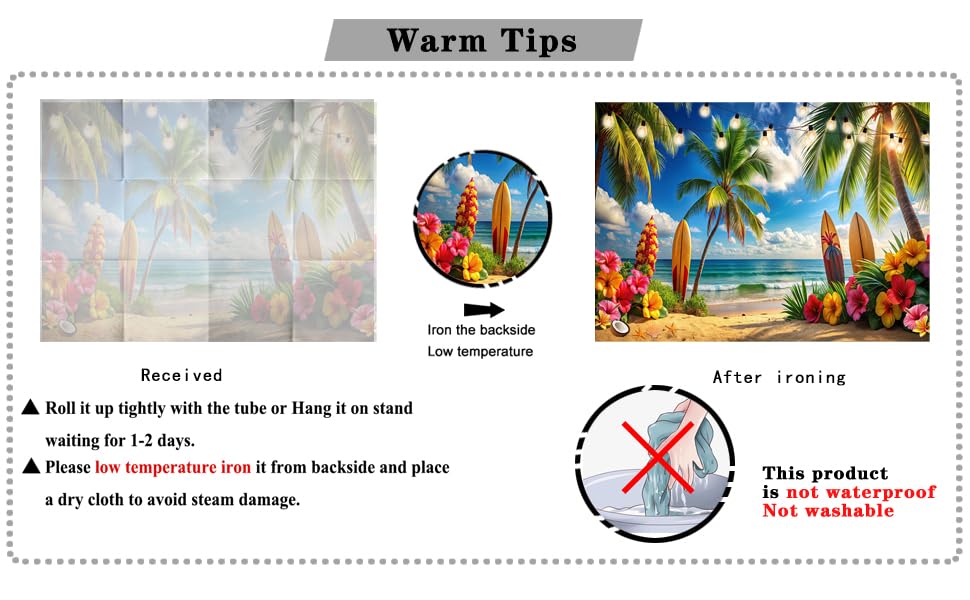7x5ft Tropical Summer Beach Party Backdrops Hawaiian Luau Party Blue Sky Sea Background for Birthday Baby Shower Wedding Party Decorations 334