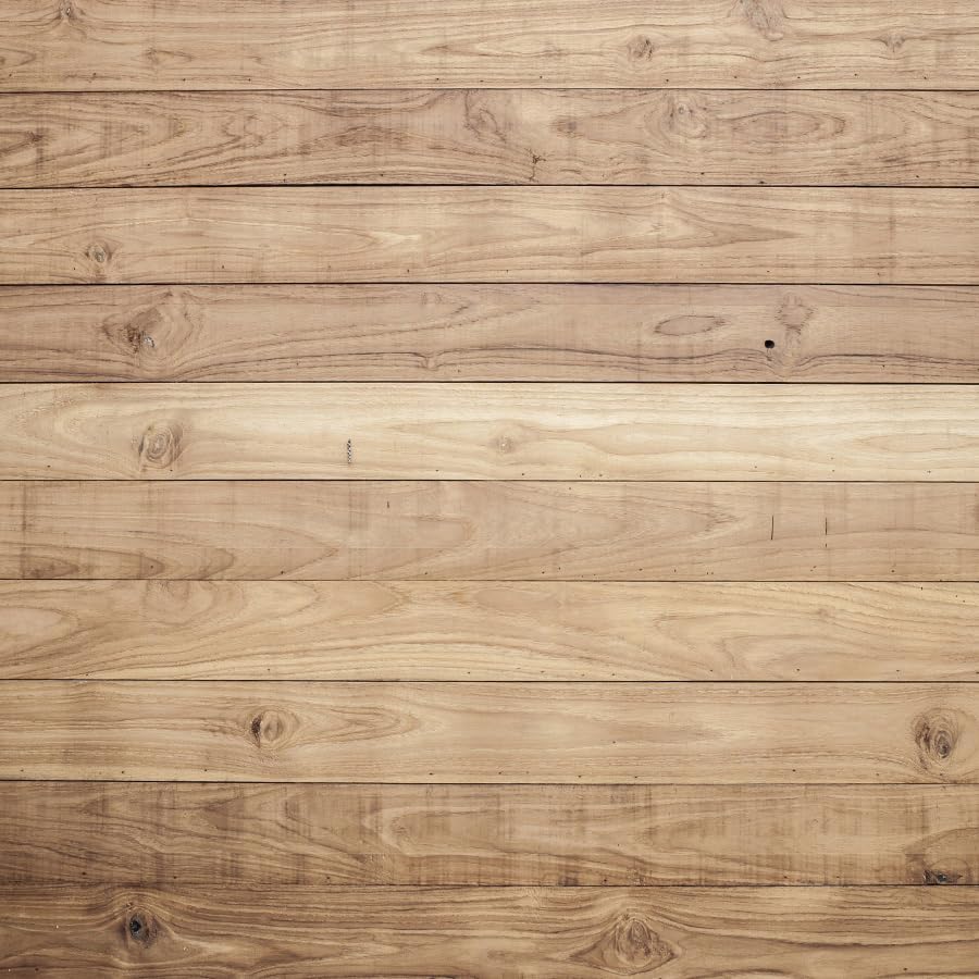 Large Rustic Light Brown Wood Backdrop 8x8ft – Vinyl Wooden Panel Photography Background, Wooden Backdrop for Birthday, Baby Shower, Wedding, Party, Portrait & Video Photoshoot Supplies - size: 8x8FT