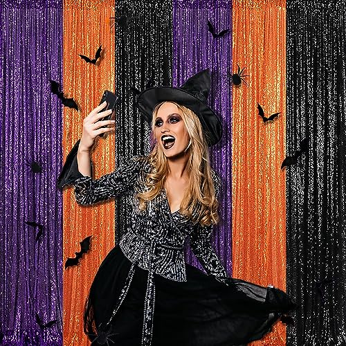 Purple Sequin Backdrop Curtains Glitter Drapes 2FTx8FT 2 Panels for Wedding Birthday Party Decorations Sparkly Photography Background - color: Purple, size: 2FTx8FT-2PCS