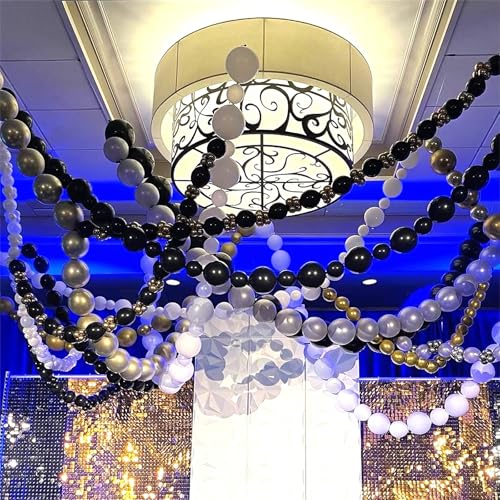 Black Quick Link Balloons, 100PCS Linking Balloons for Make Balloon Wall Balloon Arch Balloon Chains, Linkable Balloons for Wedding Birthday Baby Shower Engagement Graduation Party Decorations (6inch) - color: Black, size: 6 inch