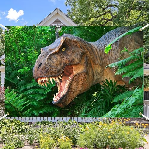 Tyrannosaurus Rex Dinosaur Backdrop 10x8 FT Backdrops Photography Photo Background 3D Dinasour Birthday Party Accessory Photography Background 3D Dinasour Birthday Party Accessory Decor - color: Dinosaur A, size: 10x8 FT