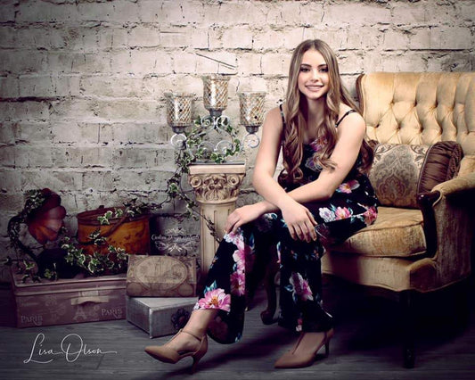 Kate 10x10ft Brick Wall Backdrop for Photography Classic Brick Photo Backdrop Portrait Photo Studio Backgrounds - color: Brick Wall 2, size: 10x10ft