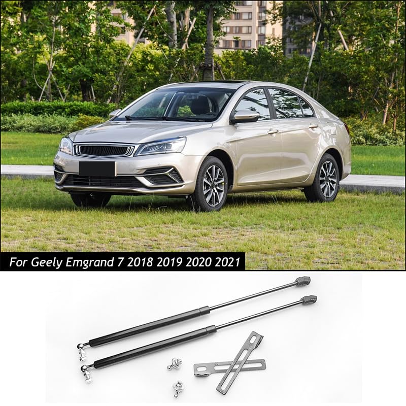 Compatible With Geely Emgrand 7 EC7 2014-2021 Refit Bonnet Hood Gas Shock Lift Strut Bars Support Rod Spring Bracket Car-styling(Army green) - color: Army green