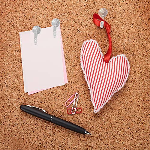 50 PCS Push Pin Hooks, Plastic Heads Cork Board Hooks Decorative Thumb Tacks for Photo Wall, Bulletin Board, Home Wall, Home Office School Supplies (Clear) - color: Clear