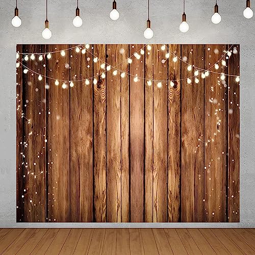 10x8ft Wood Backdrop for Photography Brown Rustic Wooden Backdrops for Party Wood Panel Background Baby Shower Birthday Party Vintage Wooden Plank Wall Backdrop Photoshoot - size: 10x8ft