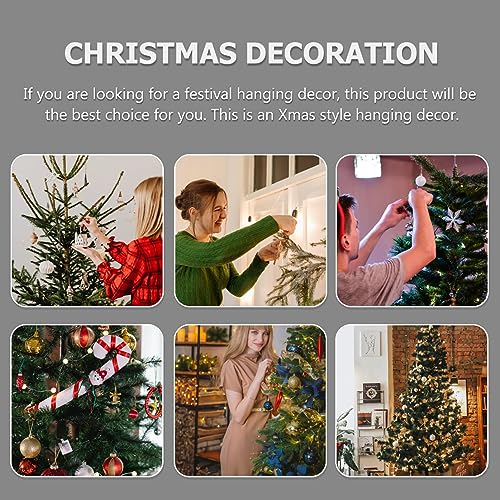 HOMSFOU Holiday Decorations Holiday Bell Ornament Wicker Ball Christmas Ornaments Rustic Hanging Bells Christmas Jingle Bells Tree Pendant Xmas Halloween Child Doorbell Indonesian Rattan