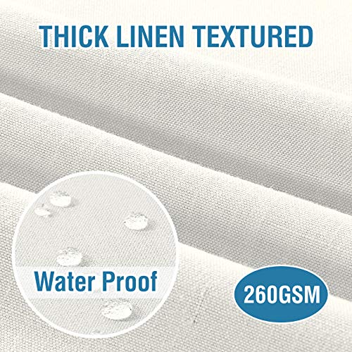 H.VERSAILTEX Cloth Napkins Set of 12 (18" X 18") Linen Textured Dinner Napkins Waterproof Extra Soft Thick Durable Reusable Napkins with Hemmed Edges for Dinners, Weddings and Everyday Use, Ivory - color: Ivory, size: 18" x 18" (Square)