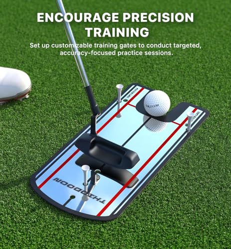 THIODOON Golf Putting Mirror - 3mm Ultra-Thin Alignment Putting Training Aid for Correcting Eye & Shoulder Position | Anti-Scratch Acrylic Surface with Portable Carry Bag for Home & Green Practice