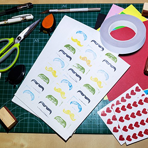 Double Sided Adhesive Tape (55 Yards) for Gifts, Photos, Documents, Wallpaper, Scrapbooking, Crafts, Ribbon, Cards and Boxes (1/2 Inch) - size: 1/ 2 Inch