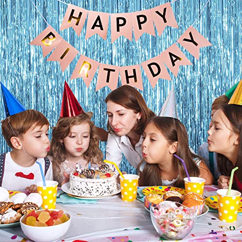 20 Pack Blue Backdrop Curtain Tinsel Streamers Ocean Themed Decor Birthday Party Decorations Foil Fringe Backdrop Graduation Baby Shower Bachelorette Winter Party Decorations Supplies - color: Light Blue, size: 39.4"w X 78.7"l (Pack of 20)