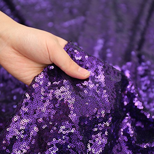 Poise3EHome Purple Sequin Backdrop, 6Ft x 8Ft Glitter Photography Background Curtains for Halloween Party Wedding Birthday Decoration - color: Purple, size: 6x8 ft