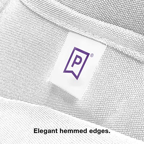Gee Di Moda Cloth Napkins - 17 x 17 Inch White Dinner Napkins - Set of 12 Soft & Absorbent Washable Fabric Cloth Table Napkins with Hemmed Edges for Hotel Restaurant, Holiday Parties & Wedding - color: White