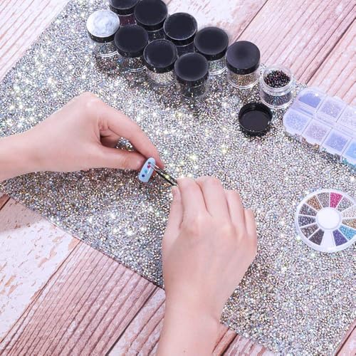 EBANKU Shiny Nail Table Mat, Nail Art Hand Rest Pad for Nail Art Cushion Pillow, Washable Portable Manicure Tool Salon Practice Hand Holder(Silver) - color: Silver