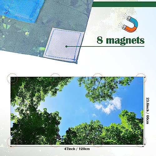 6 Pcs Fluorescent Light Covers for Ceiling Lights with 48 Magnets Decorative Magnetic Light Filters for Classroom Office Kitchen Decoration(Tree) - color: Tree