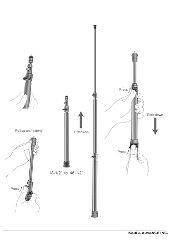 Telesopic Hood Prop Rod, Lift Support, 18 1/2" to 46 1/2"