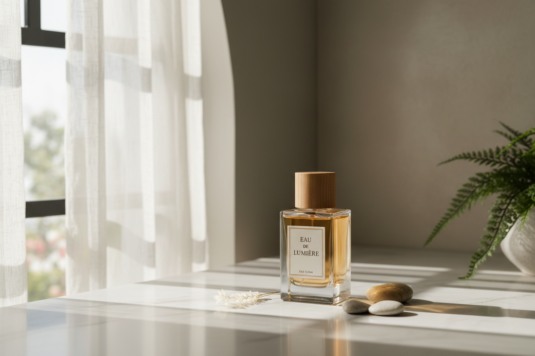 A softly lit product scene near a window, with gentle shadows and smooth highlights creating a clean and polished look.