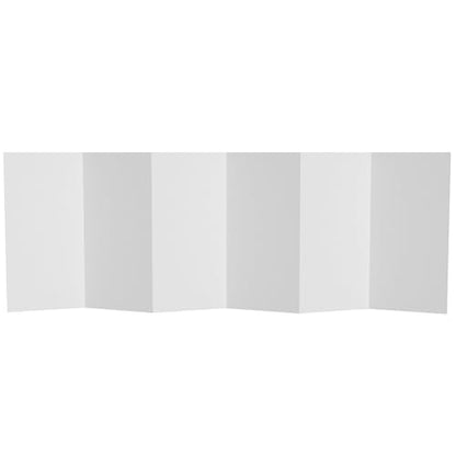 3 ft. Short White Temporary Cardboard Folding Screen - 6 Panels - size: 3 ft Short - 6 Panel