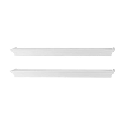 MELANNCO Arlington Floating Wall Shelves for Bedroom, Living Room, Nursery, Set of 2, 24-Inch, White - color: White, size: Set of 2 (24 Inch), style: Arlington
