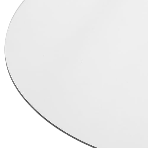 4pcs Silver Acrylic Round Mirrors - Wedding Table Centerpiece Tray Adhesive Wall Sticker Candle Plate for Birtdhay Photoshoot Perfume Cosmetic Jewelry Display - color: Silver