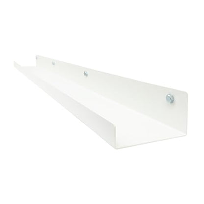 Mitus Floating Display Shelf - Wall Mounted - Modern Industrial Metal Channel Ledge White, 36 inch - color: White, size: 36 in