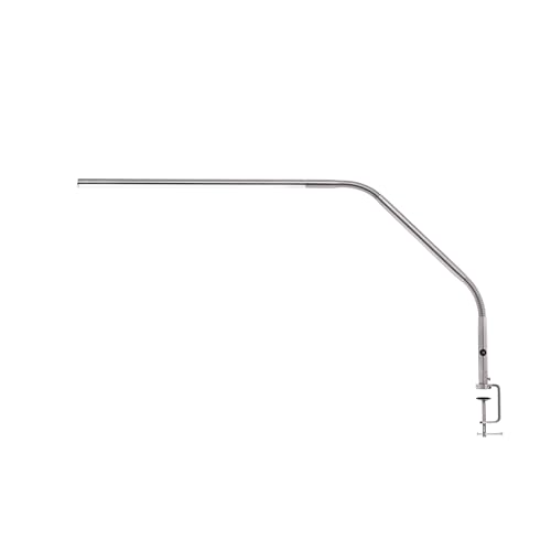 Daylight Company, LLC U35108 Slimline 3 Table Lamp-LED-80 CRI-Eye Care-4 Brightness Levels, 3,000 LUX at 30 cm, 1,065 LUMENS-4 Step DIMMER Mode, Brushed Steel, 25.6 x 30 x .8 - color: White, size: Table Lamp, style: Slimline 3
