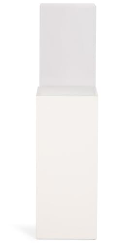 Displays2go Pedestal Display Stands with Contemporary Tiered Design and Recycled Acrylic Topper (PEDWDWH3)