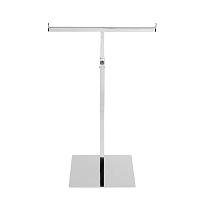 Polmart Countertop Adjustable Display Stand Stand for Purses/Handbags, Wreaths, Wigs, Hats and Crafts (T-Stand, Silver) - color: Silver
