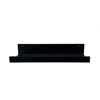 Mitus Floating Display Shelf - Wall Mounted - Modern Industrial Metal Channel Ledge Black, 12 inch - color: Black, size: 12 in
