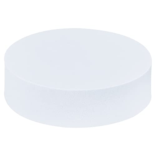 PATIKIL 3.5x1 Round Photography Background Props, Hard Foam Photo Props Geometric Cube for Photo Shoot Makeup Tools, Perfume, Decoration, White - size: 3.5x1"