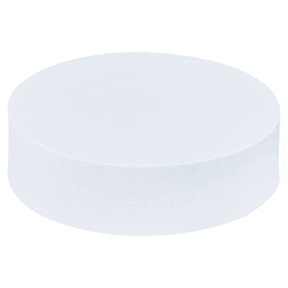 PATIKIL 3.5x1 Round Photography Background Props, Hard Foam Photo Props Geometric Cube for Photo Shoot Makeup Tools, Perfume, Decoration, White - size: 3.5x1"