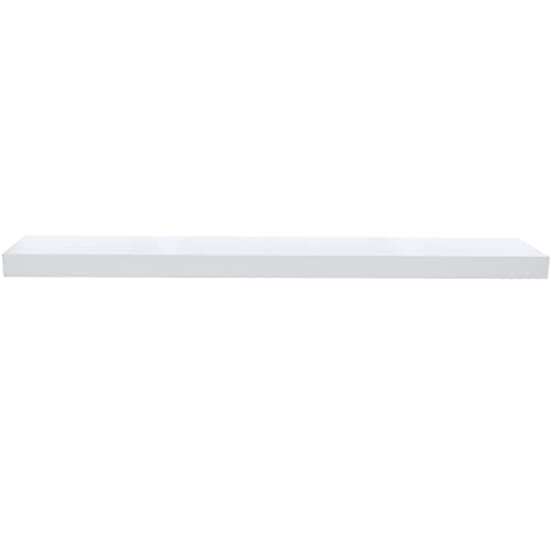 Ballucci Floating Shelf, 36" Wood Wall Shelf with Invisible Brackets for Bathroom, Living Room, Bedroom, Kitchen, Nursery, 6" Deep, White - color: White, size: 36" - 1 Piece
