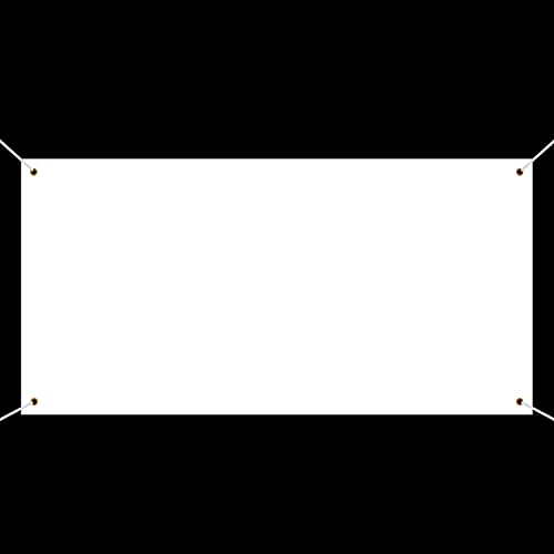 Zonon Large Blank Banners And Signs Polyester Oxford Cloth Sublimation Banner To Decorate With Hanging Rope For Indoor Wall Outdoor Easy Hang Diy Signs For Business Office(White,2 x 4 Feet) - color: White, size: 2 x 4 Feet