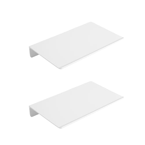 JOOM Metal Floating Shelf - Floating Shelf, Bathroom Shelf, Display Shelves for Wall Storage (White, 8Inch) - color: White, size: 8 Inch-Two Pack