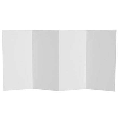 3 ft. Short White Temporary Cardboard Folding Screen - 4 Panels - size: 3 ft Short - 4 Panel