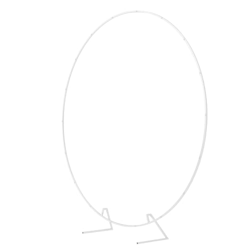 Wokceer Wedding Arch Round Backdrop Stand 7.2FT Circle Balloon Arch Frame Circle Backdrop Stand Gold Round Arch for Wedding Birthday Party Bridal Shower Anniversary Event Ceremony Decoration - color: White, size: 7.2 ft