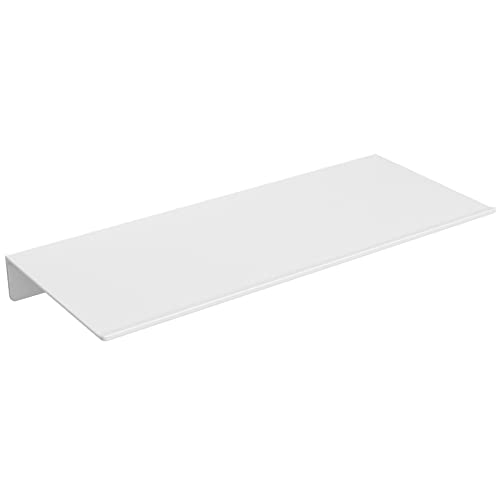 Danpoo White Floating Shelf for Wall Storage, Metal Wall Shelf for Living Room/Bathroom/Kitchen/Bedroom, 12” Small Display Shelf for Collectibles - color: White, size: 12 IN