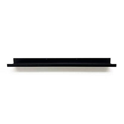 Mitus Floating Display Shelf - Wall Mounted - Modern Industrial Metal Channel Ledge Black, 36 inch - color: Black, size: 36 in