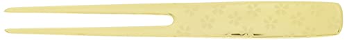 Todai Kanzashi Pick Forks, Gold Plated, Cherry Blossoms, Set of 6, Made in Japan